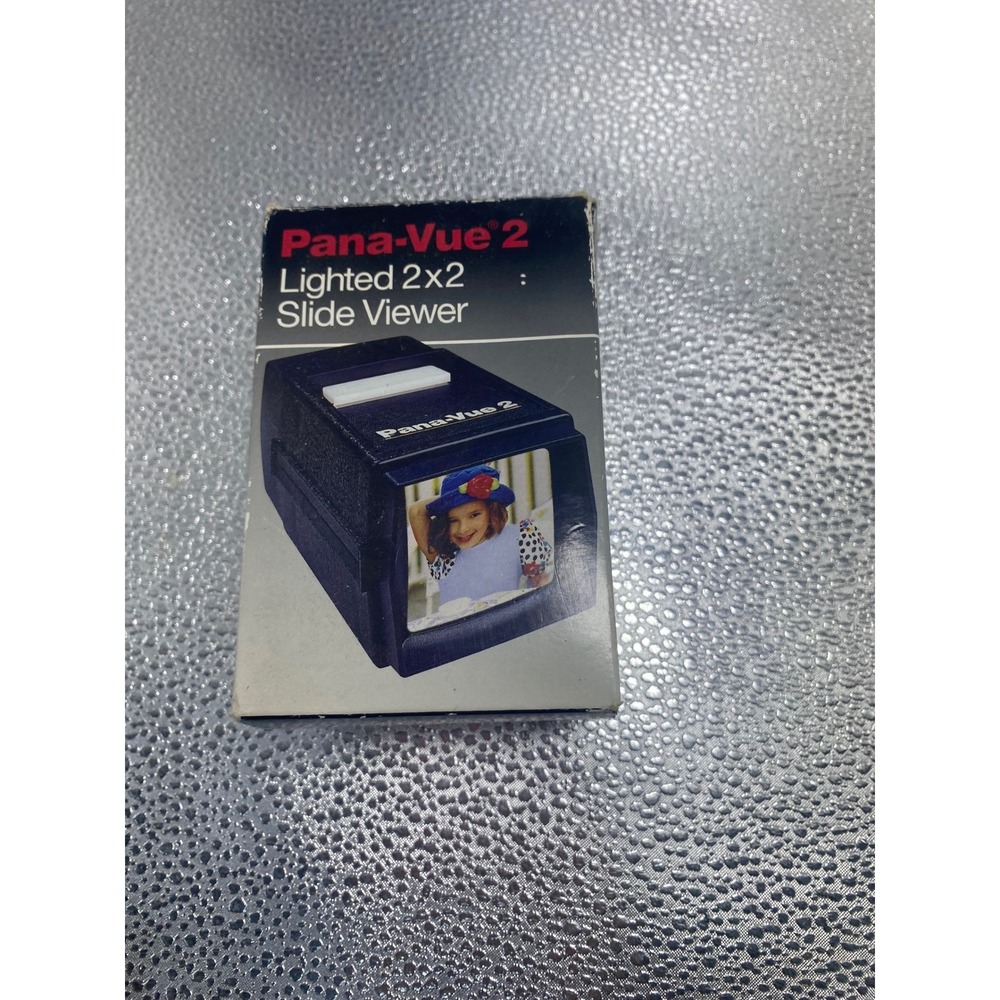 Pana-Vue 2 Lighted 2x2 Slide Viewer Vintage Handheld Film Slide Viewer Black